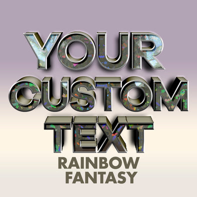 your custom text rainbow fantasy decal sticker