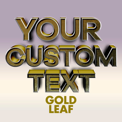 your custom text gold leaf decal sticker