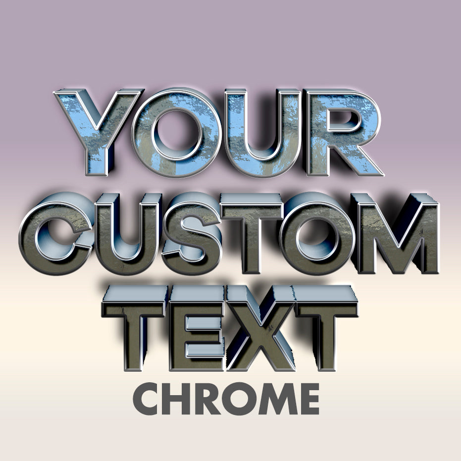 Your Custom Text Decal Sticker (Chrome), 2 Pack – US Decals