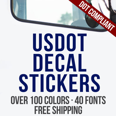usdot number decal stickers