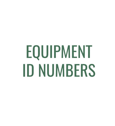 Trical Equipment ID Numbers