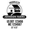 company name with house, circle and US DOT