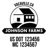 company name with house, circle and US DOT