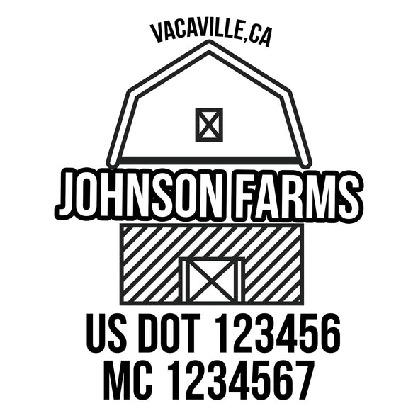company name farm , barn and US DOT