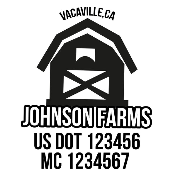 company name farm, barn and US DOT
