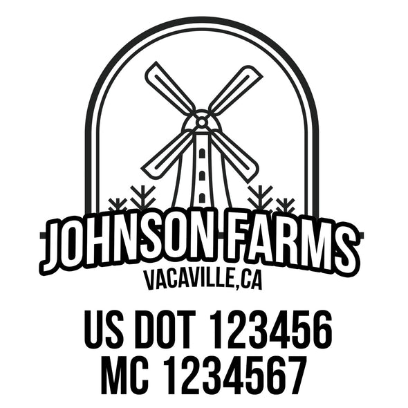 company name farm, windmill and US DOT