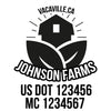 company name farm , barn, leaves and US DOT
