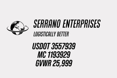 Custom Order for Serrano Enterprises