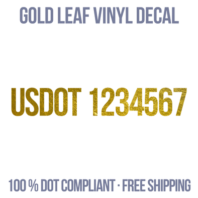 gold leaf usdot decal sticker