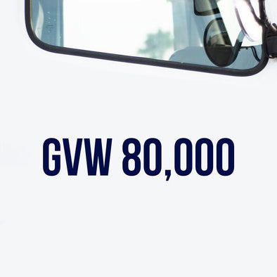 GVW Number Decal