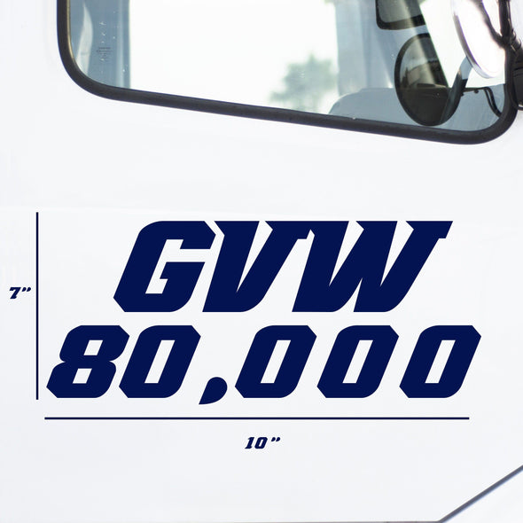 GVW (Gross Vehicle Weight) Decal