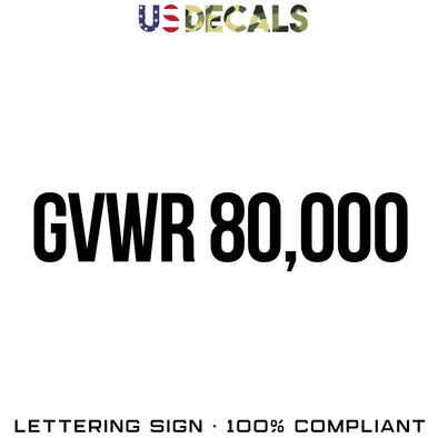 GVWR number decal