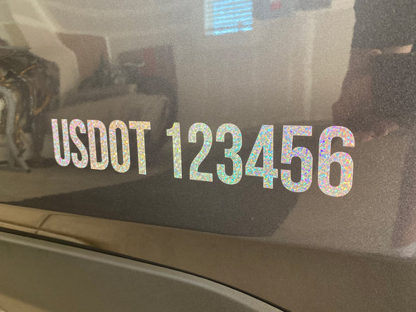 holographic usdot decal sticker