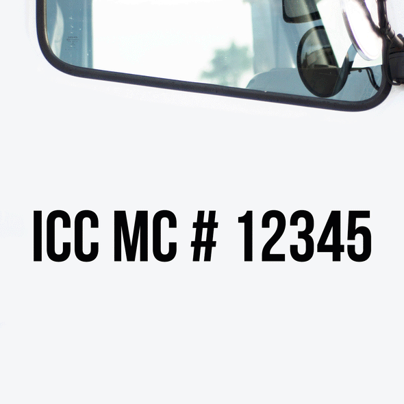 ICC MC Number Decal Sticker