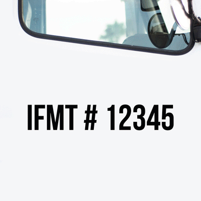 IFMT number decal sticker