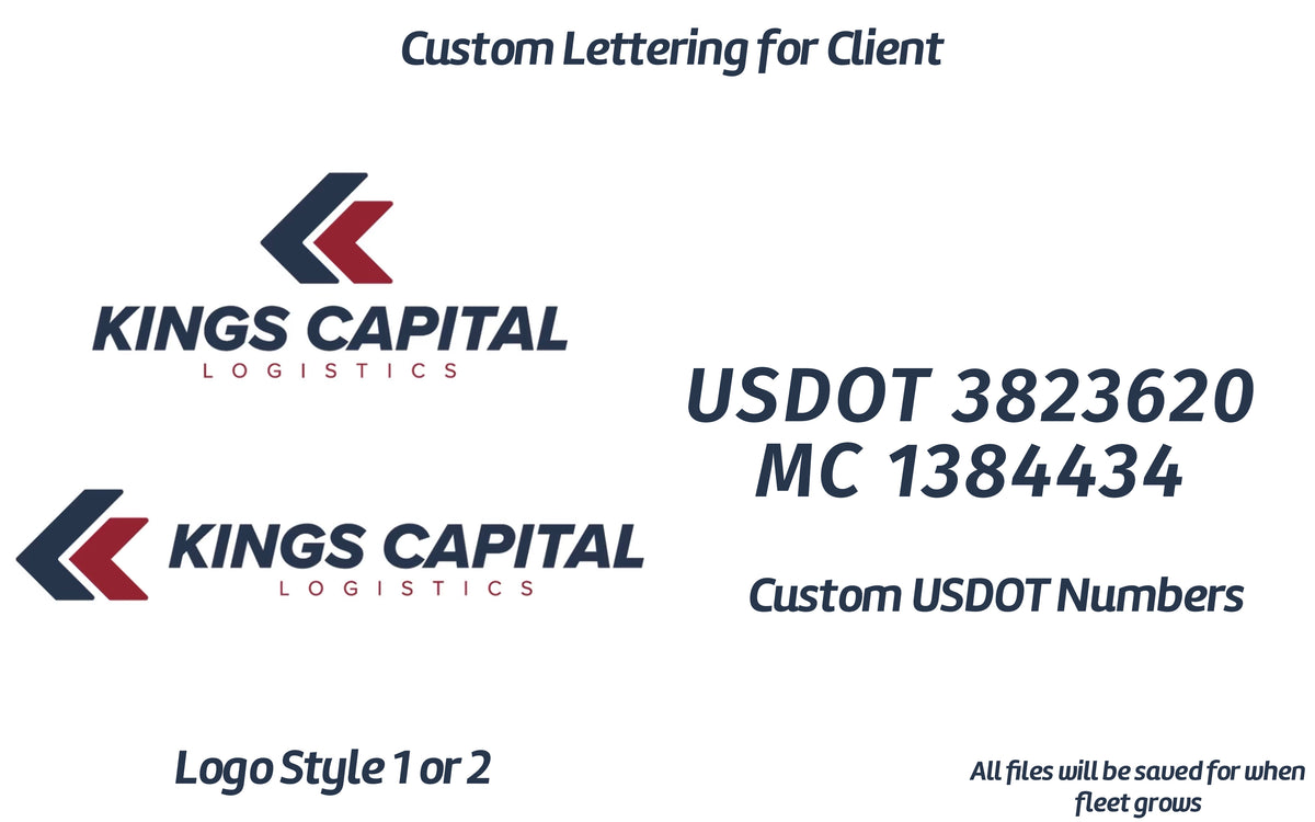 Custom Order for Kings Captal – US Decals