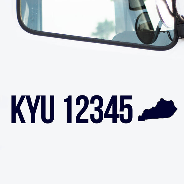 KYU Number Decal with Outline