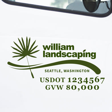 Lawn care, Landscaping Truck Decal