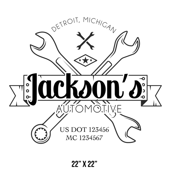 Mechanic, Auto Repair, Auto Body Shop Company Decal, 2 Pack