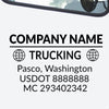 Company Name Truck Decal with Location, USDOT, MC