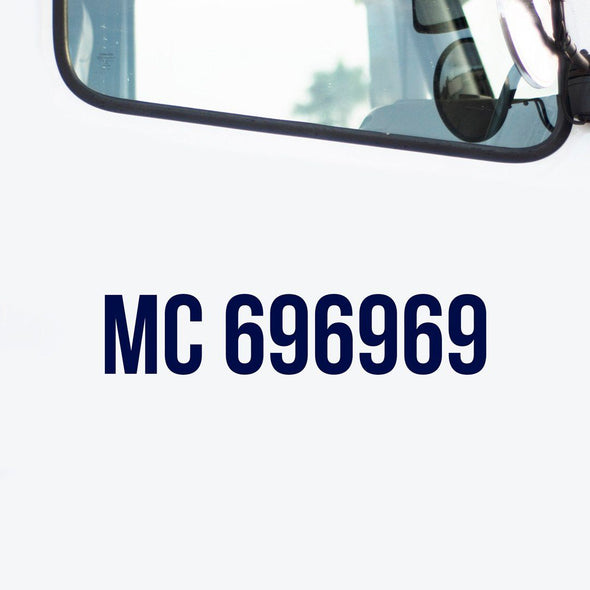 MC Number Decal