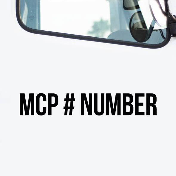 MCP Number Decal, 2 Pack