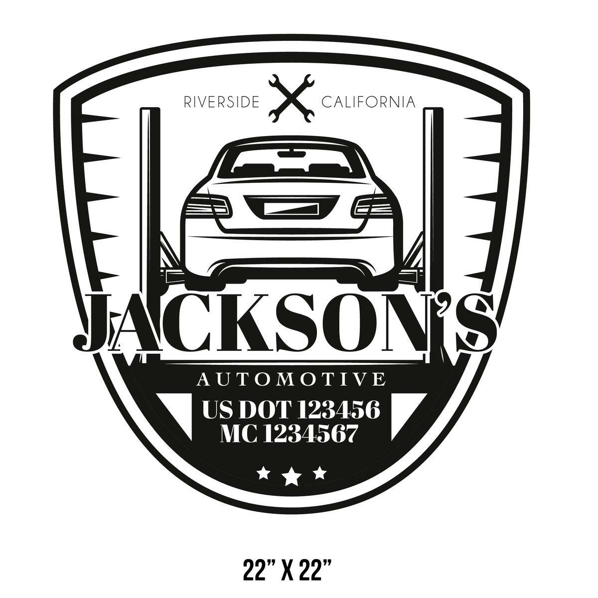 Mechanic, Auto Repair, Auto Body Shop Company Decal, 2 Pack – US Decals
