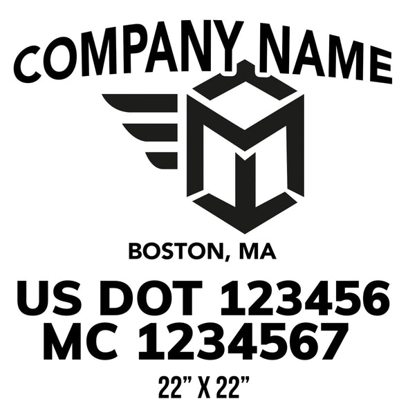 company name moving company box wing