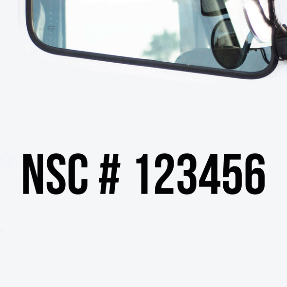 nsc number decal