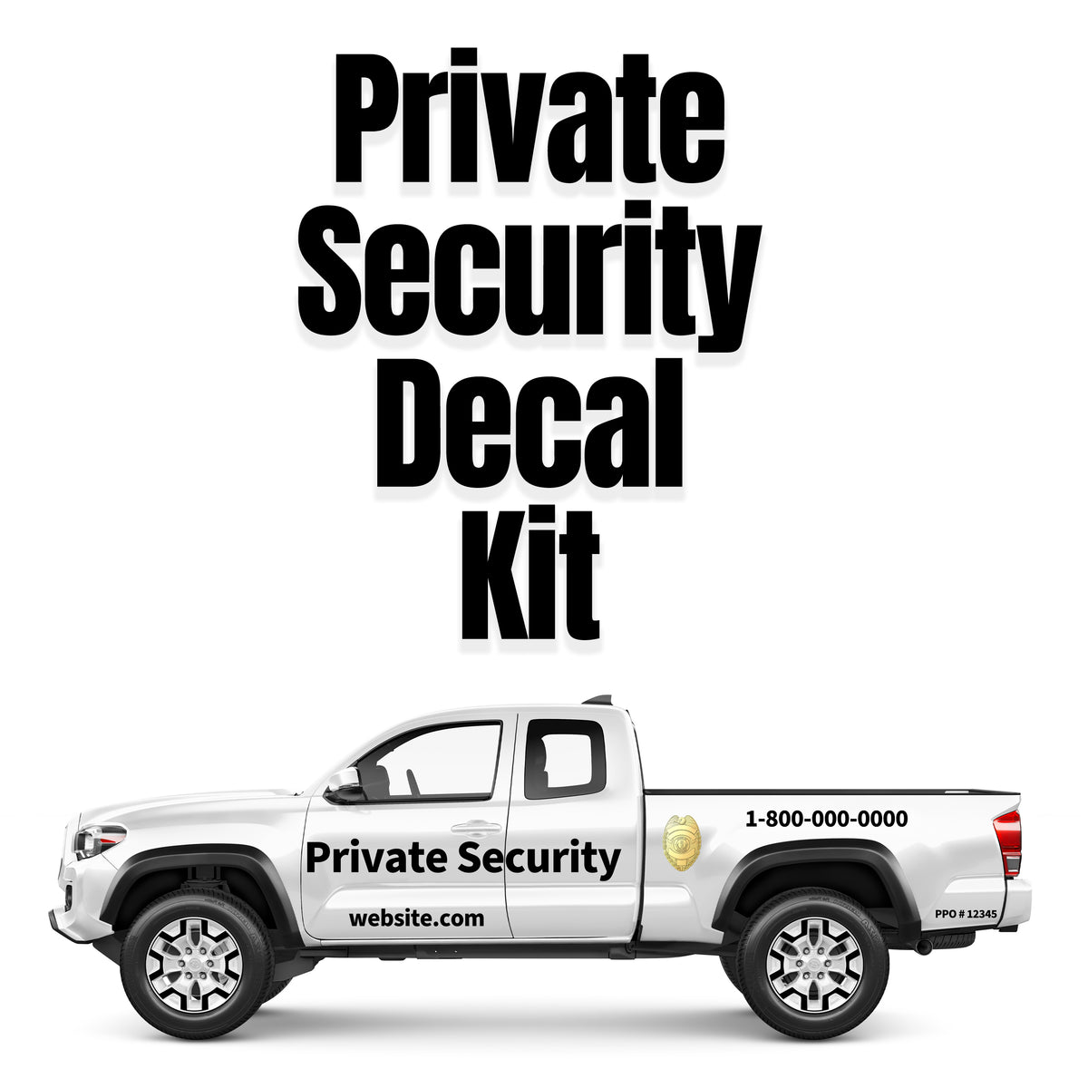 Private Security Patrol Decal Sticker Kit (Set of 2) – US Decals