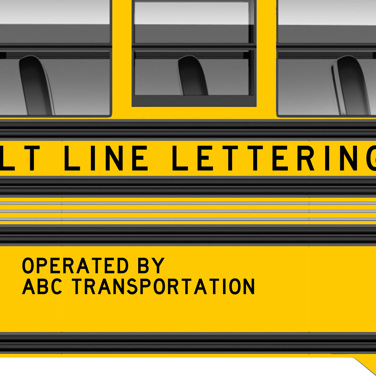 School Bus Side Carrier Name & Contractor Name Lettering Decal Sticker ...