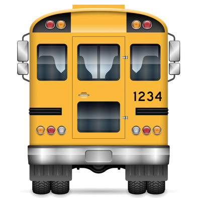 Back School Bus Unit Number # Lettering Decal Stickers, 2 Pack