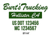 commercial truck door lettering with usdot & MC