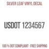 silver leaf usdot vinyl decal sticker 