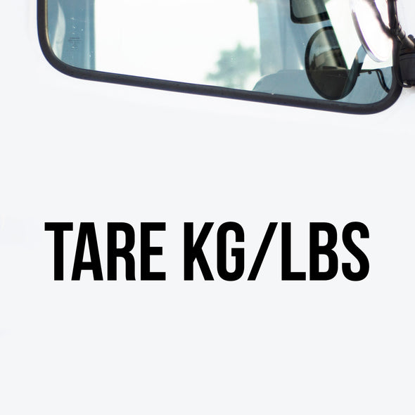 Tare KG/LBS Decal Sticker