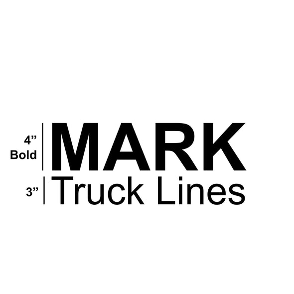 Bold Top 2 Line Decal (Very Popular), 2 Pack