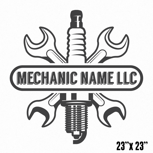 Car Service, Auto Repair, Mechanic Company Name Truck Decal, 2 Pack