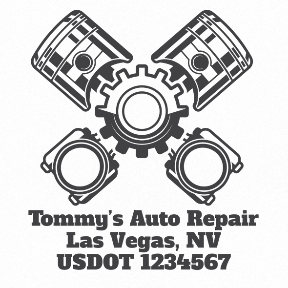 Car Service, Auto Repair, Mechanic Company Name Truck Decal, 2 Pack