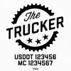 trucking company name door decal with usdot & mc