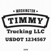 company name truck door decal with usdot number