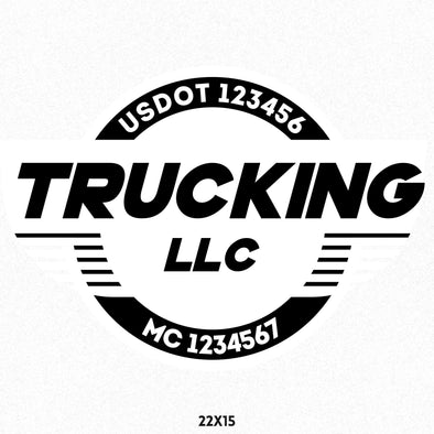 trucking company with usdot & mc decal sticker