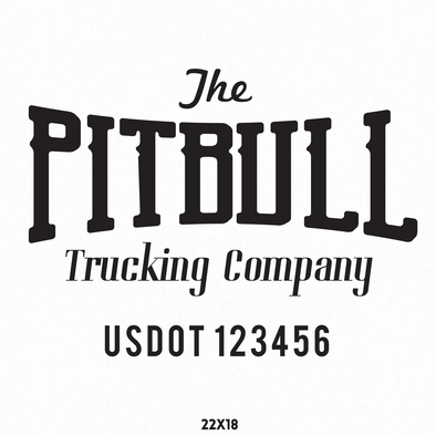 company name truck door decal usdot truck lettering