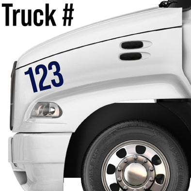 Truck (Unit) Number Decal Sticker Lettering (Live Preview), 2 Pack