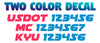 two color usdot mc kyu decal sticker