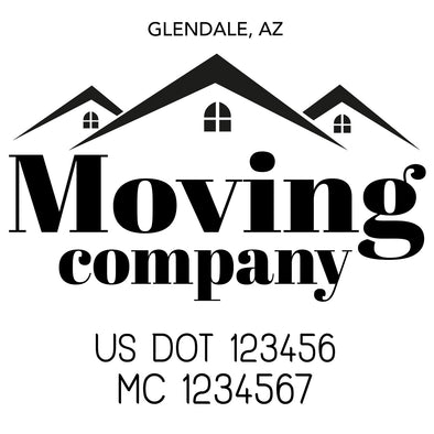 company name moving roof and US DOT