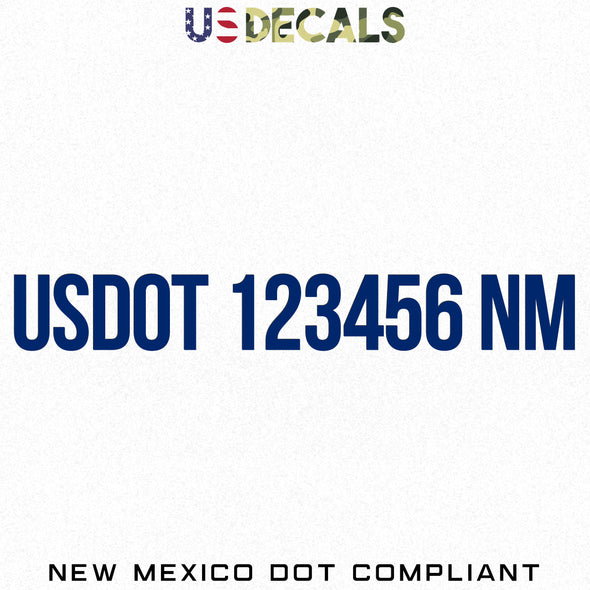 usdot decal new mexico nm