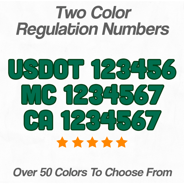 usdot mc ca number decal two color