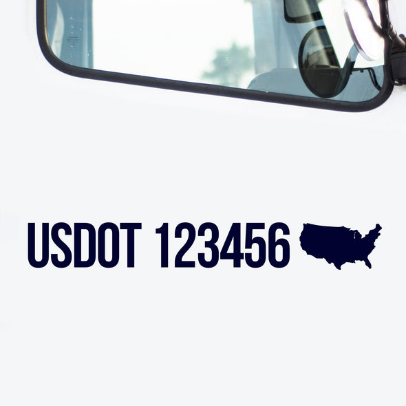 USDOT Number Decal with USA Outline