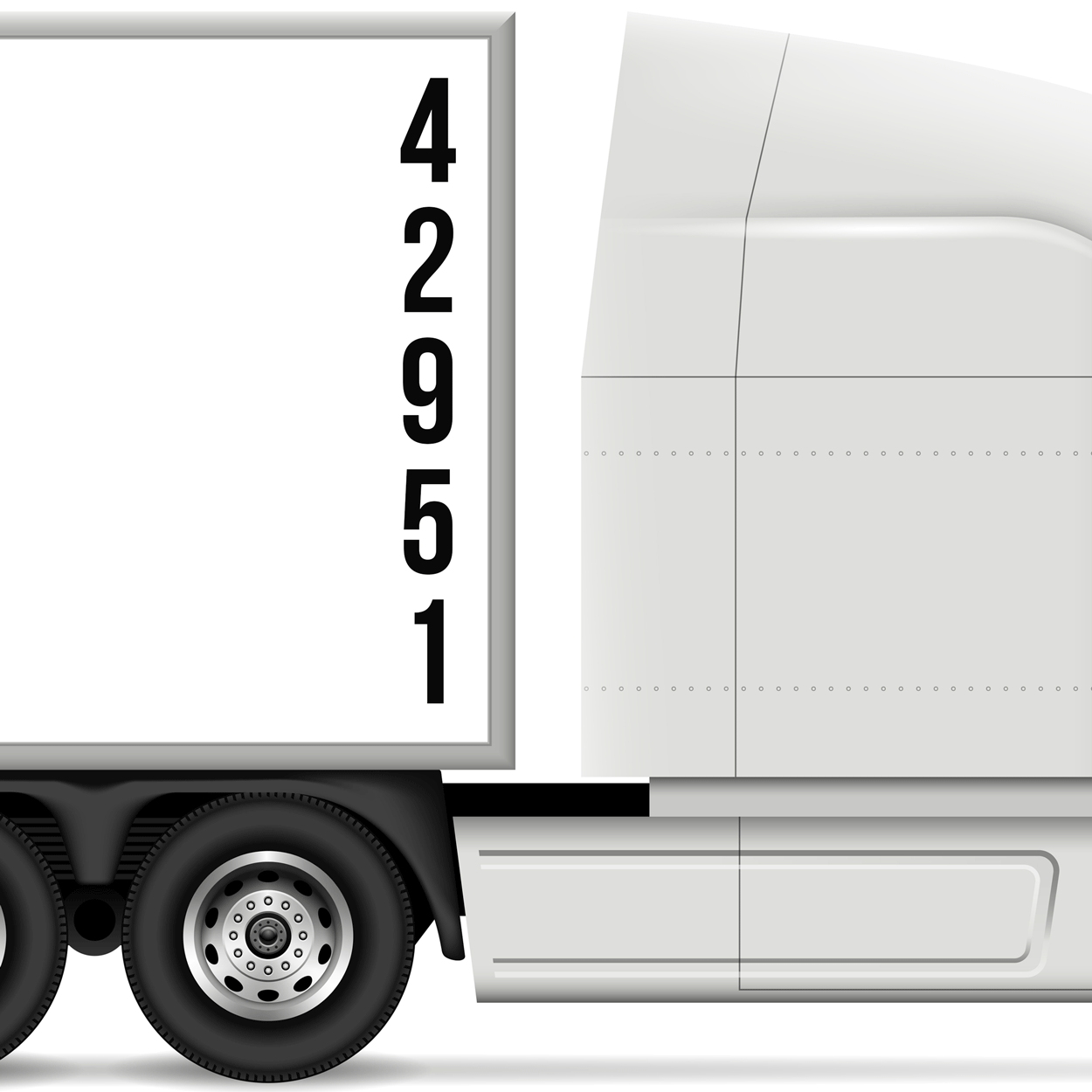Semi Truck Vertical Number, 2 Pack – US Decals
