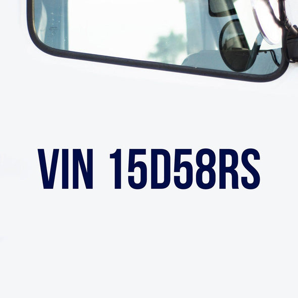 VIN Number Decal Sticker for Trucks